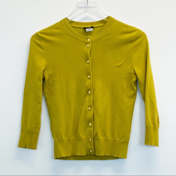 J. Crew Sweaters - J. Crew Yellow Buttoned Cardigan Extra Small